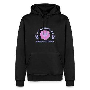 Cross Stitch Kreuzstich Sticken - Männer Premium Bio Hoodie - Schwarz - Vorne - Nico (187cm)