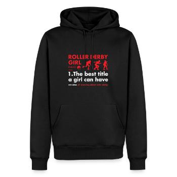 Sport Girl Definition Roller Derby - Männer Premium Bio Hoodie - Schwarz - Vorne - Nico (187cm)