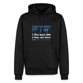 Sport Boy Definition Taekwondo - Männer Premium Bio Hoodie - Schwarz - Vorne - Nico (187cm)