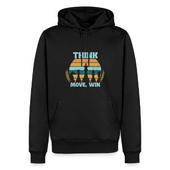 Schach Denken Bewegen Gewinnen Chess Master Club - Männer Premium Bio Hoodie - Schwarz - Vorne - Nico (187cm)
