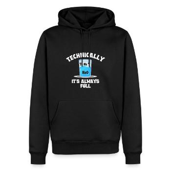 Technically, it's always crowded - - Men’s Premium Organic Hoodie - black - Front - Nico (187cm)