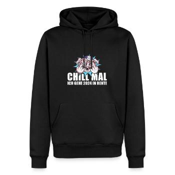 Chill Mal Ich Gehe 2024 In Rente Rente 2024 - Männer Premium Bio Hoodie - Schwarz - Vorne - Nico (187cm)