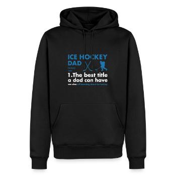 Sport Dad Definition Ice Hockey - Männer Premium Bio Hoodie - Schwarz - Vorne - Nico (187cm)