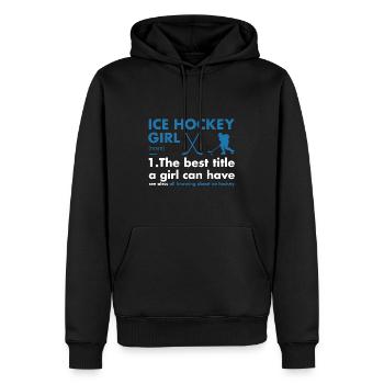 Sport Girl Definition Ice Hockey - Männer Premium Bio Hoodie - Schwarz - Vorne - Nico (187cm)