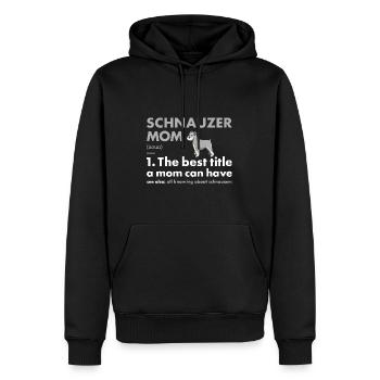Schnauzer Mom Définition - Sweat à capuche Premium bio Homme - noir - Devant - Nico (187cm)