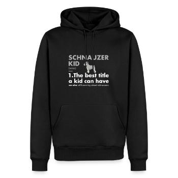Schnauzer Kid Définition - Sweat à capuche Premium bio Homme - noir - Devant - Nico (187cm)