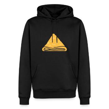 Crêpes Bretagne humour crêpe - Sweat à capuche Premium bio Homme - noir - Devant - Nico (187cm)