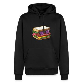 Sandwich frais avec lunettes de soleil - Sweat à capuche Premium bio Homme - noir - Devant - Nico (187cm)