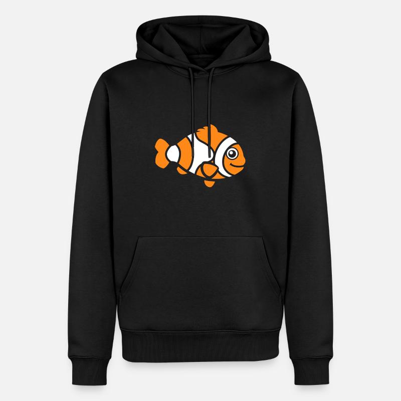 Poisson clown - Sweat à capuche Premium bio Homme - noir