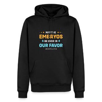 Insémination artificielle en éprouvette de récupération de FIV - Sweat à capuche Premium bio Homme - noir - Devant - Nico (187cm)
