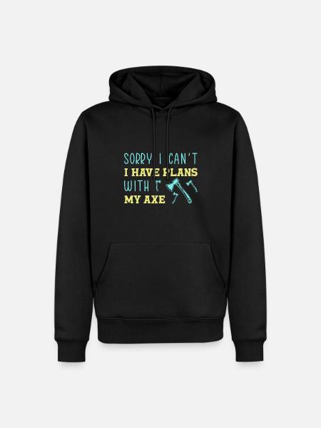 Axe throw axe throwing - Men’s Premium Organic Hoodie - black