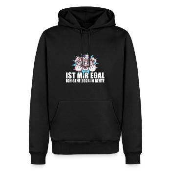 Ist Mir Egal Ich Gehe 2024 In Rente Rente 2024 - Männer Premium Bio Hoodie - Schwarz - Vorne - Nico (187cm)