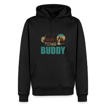 Daddys Fishing Buddy Angeln Karpfen - Männer Premium Bio Hoodie - Schwarz - Vorne - Nico (187cm)