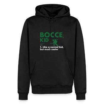 Sport Kid Définition Bocce - Sweat à capuche Premium bio Homme - noir - Devant - Nico (187cm)