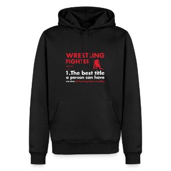 Sport Fighter Definition Wrestling - Männer Premium Bio Hoodie - Schwarz - Vorne - Nico (187cm)