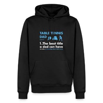 Sport Dad Définition Tennis de table - Sweat à capuche Premium bio Homme - noir - Devant - Nico (187cm)