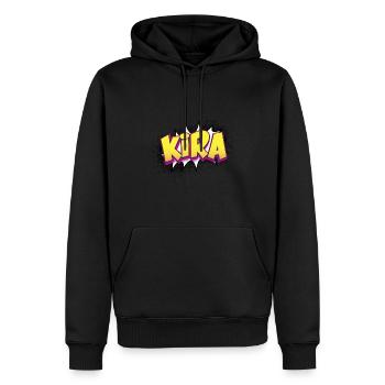 Kira Benutzerdefinierter Name Comic-Stil Pop-Art, Kira - Männer Premium Bio Hoodie - Schwarz - Vorne - Nico (187cm)