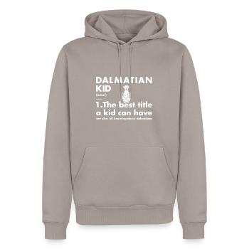 Dalmatian Kid Definition - Männer Premium Bio Hoodie - Taupe - Vorne - Nico (187cm)