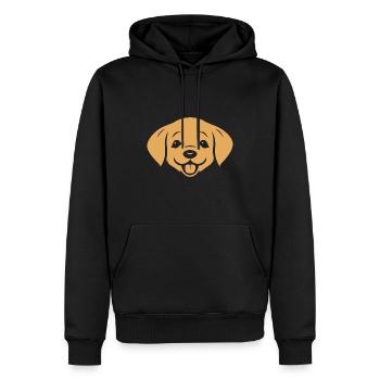 Kleiner Hund Humor Labrador - Männer Premium Bio Hoodie - Schwarz - Vorne - Nico (187cm)