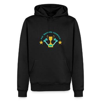 Axe throw axe throwing - Men’s Premium Organic Hoodie - black - Front - Nico (187cm)