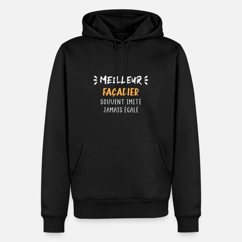 Meilleur façadier - Sweat à capuche Premium bio Homme - noir