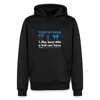 Sport Kid Définition Taekwondo - Sweat à capuche Premium bio Homme - noir - Devant - Nico (187cm)