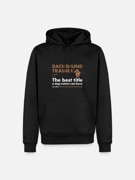 Dachshund Trainer Definiton - Men’s Premium Organic Hoodie - black