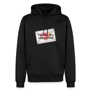 You’re my valentine envelope - Men’s Premium Organic Hoodie - black - Front - Nico (187cm)