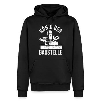 Maurer Maurermeister Bauarbeiter Handwerker - Männer Premium Bio Hoodie - Schwarz - Vorne - Nico (187cm)