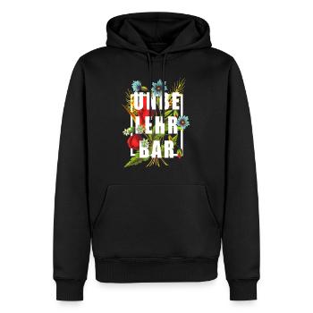 Unbelehrbar stur Blumen Rahmen Blumenstrauß lustig - Männer Premium Bio Hoodie - Schwarz - Vorne - Nico (187cm)