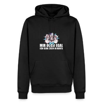 Mir Doch Egal Ich Gehe 2024 In Rente Rente 2024 - Männer Premium Bio Hoodie - Schwarz - Vorne - Nico (187cm)