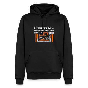 Supplies Of A Woodworker's Garage Woodworking - Men’s Premium Organic Hoodie - black - Front - Nico (187cm)