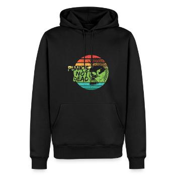 Punk's not dead Punkrock Musik Punker Retro Punk - Männer Premium Bio Hoodie - Schwarz - Vorne - Nico (187cm)