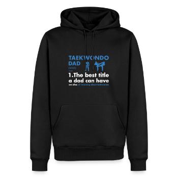 Sport Dad Définition Taekwondo - Sweat à capuche Premium bio Homme - noir - Devant - Nico (187cm)