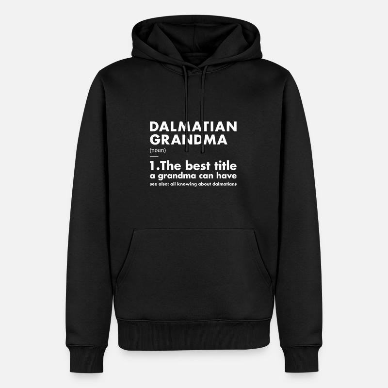 Définition de grand-mère dalmate - Sweat à capuche Premium bio Homme - noir