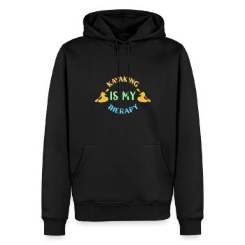 Kajak Kajakfahren - Männer Premium Bio Hoodie - Schwarz - Vorne - Nico (187cm)
