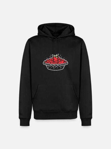 Tarte aux fraises - Sweat à capuche Premium bio Homme - noir