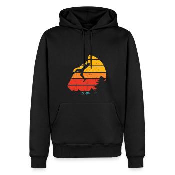 Wall Climbing Rock Climbing - Men’s Premium Organic Hoodie - black - Front - Nico (187cm)
