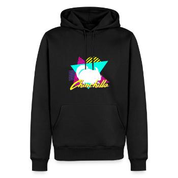 Chinchilla lustiges Entspannen Nagetiere - Männer Premium Bio Hoodie - Schwarz - Vorne - Nico (187cm)