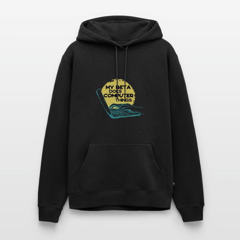 My beta makes computer things programmers Men’s Premium Organic Hoodie