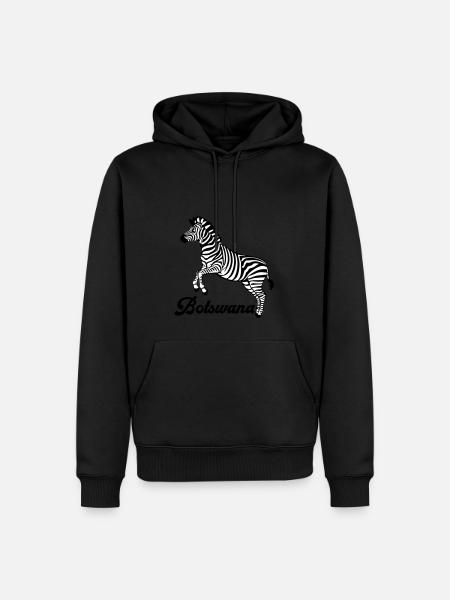 zebra Botswana - Men’s Premium Organic Hoodie - black