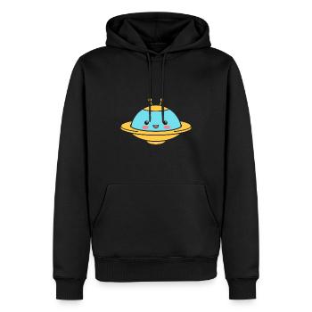 flying saucer - Men’s Premium Organic Hoodie - black - Front - Nico (187cm)