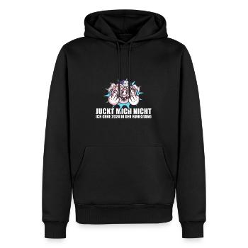 Juckt Mich Nicht Ich Gehe 2024 In Den Ruhestand - Männer Premium Bio Hoodie - Schwarz - Vorne - Nico (187cm)