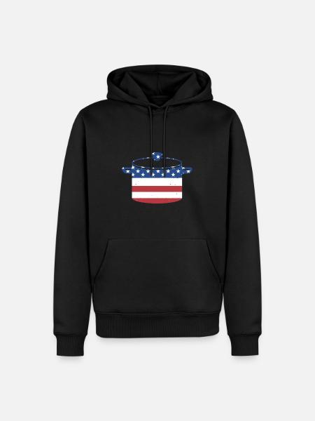 Cook Us Flag Cooking - Men’s Premium Organic Hoodie - black