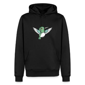 Colibri - Sweat à capuche Premium bio Homme - noir - Devant - Nico (187cm)