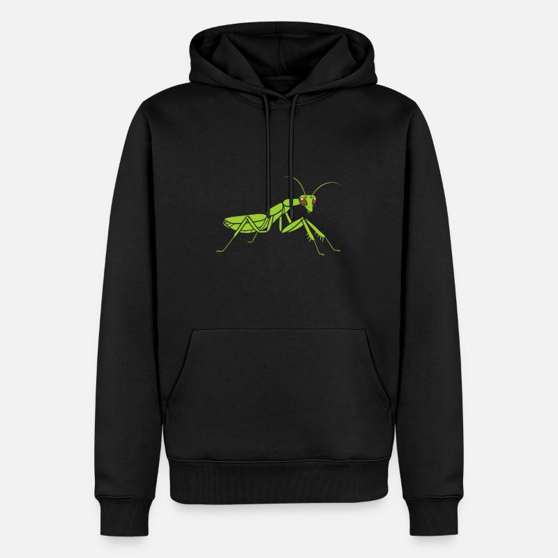 Gottesanbeterin - Männer Premium Bio Hoodie - Schwarz