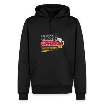 I Don't Give A Schnitzel Deutsches Bier Wurst - Männer Premium Bio Hoodie - Schwarz - Vorne - Nico (187cm)