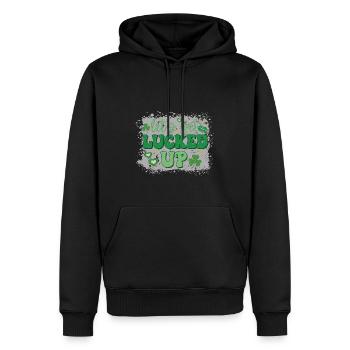 St. Patricks Day - Lets get lucked up - Männer Premium Bio Hoodie - Schwarz - Vorne - Nico (187cm)
