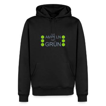 Ampeln auf Grün witziger Spruch nonsens liberal - Männer Premium Bio Hoodie - Schwarz - Vorne - Nico (187cm)