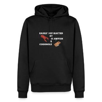 Écrevisse Écrevisse - Sweat à capuche Premium bio Homme - noir - Devant - Nico (187cm)